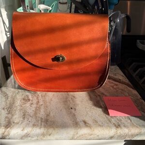 EUC Go Forth Goods Caramel Vivian Satchel Bag